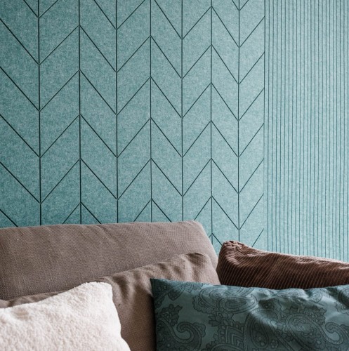 Produkt: Panel akustyczny, Frez: Jodełka, Kolor: Basilico