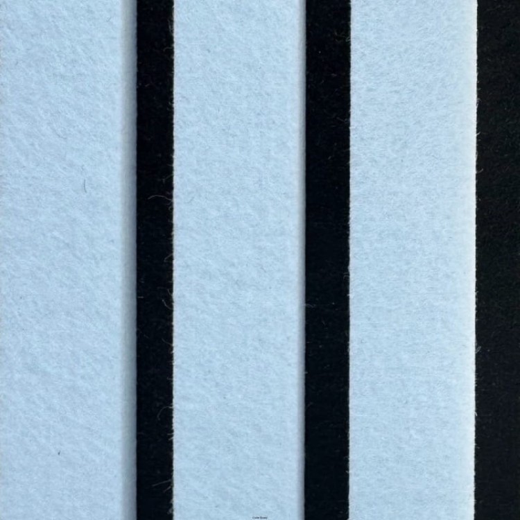 Produkt: Próbka lamele akustyczne, Podkład: Black. Lamel: White