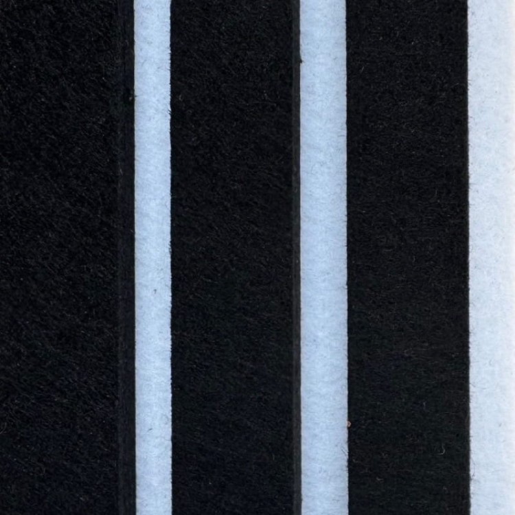 Produkt: Lamele akustyczne, Podkład: White. Lamel: Black