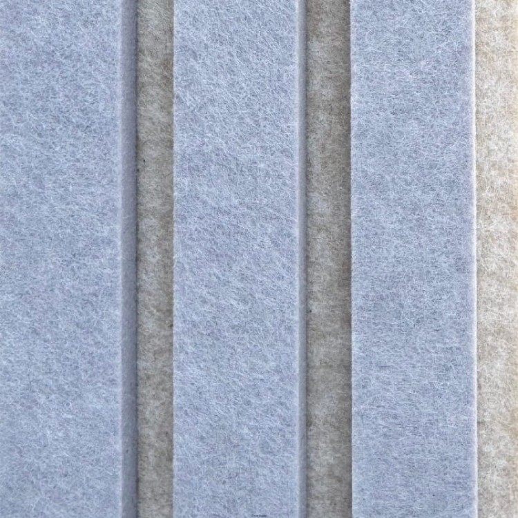 Produkt: Lamele akustyczne, Podkład: Papyrus. Lamel: Ciment