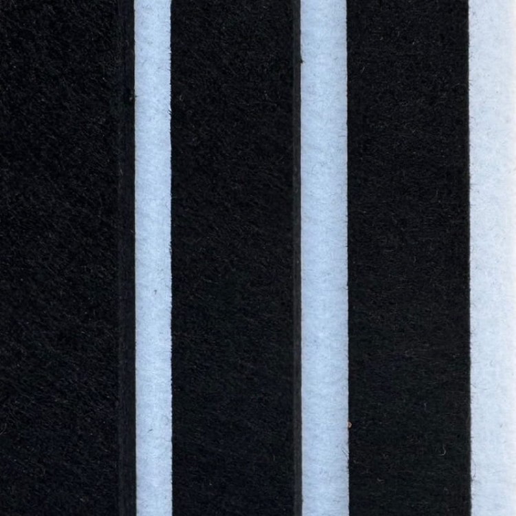 Produkt: Lamele akustyczne, Podkład: White. Lamel: Black