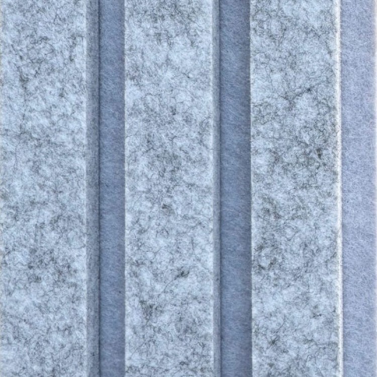 Produkt: Lamele akustyczne, Podkład: Ciment. Lamel: Plaster
