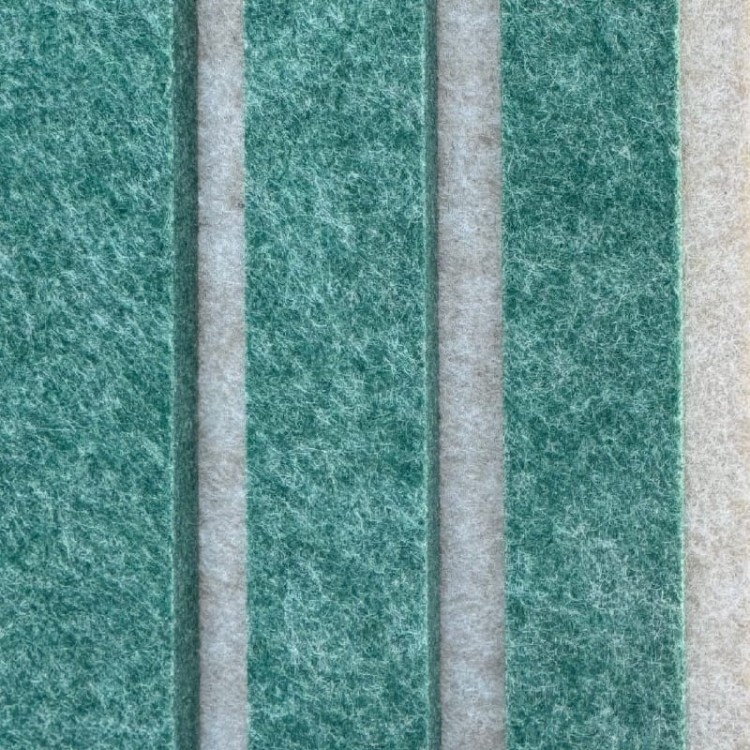 Produkt: Lamele akustyczne, Podkład: Papyrus. Lamel: Basilico