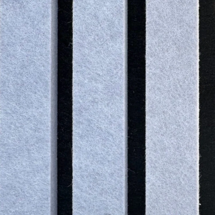 Produkt: Próbka lamele akustyczne, Podkład: Black. Lamel: Ciment