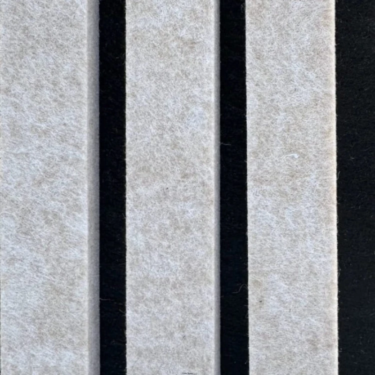 Produkt: Próbka lamele akustyczne, Podkład: Black. Lamel: Papyrus