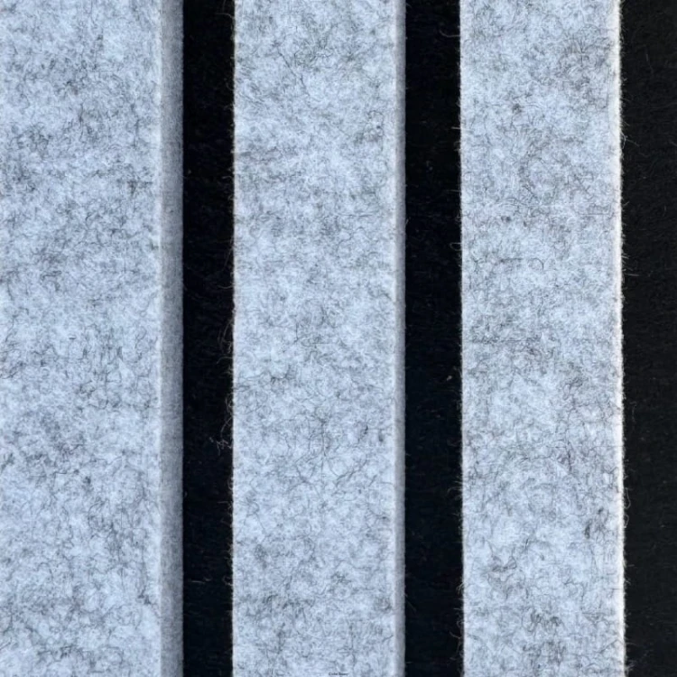 Produkt: Próbka lamele akustyczne, Podkład: Black. Lamel: Plaster