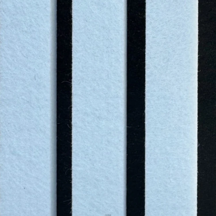 Produkt: Próbka lamele akustyczne, Podkład: Black. Lamel: White