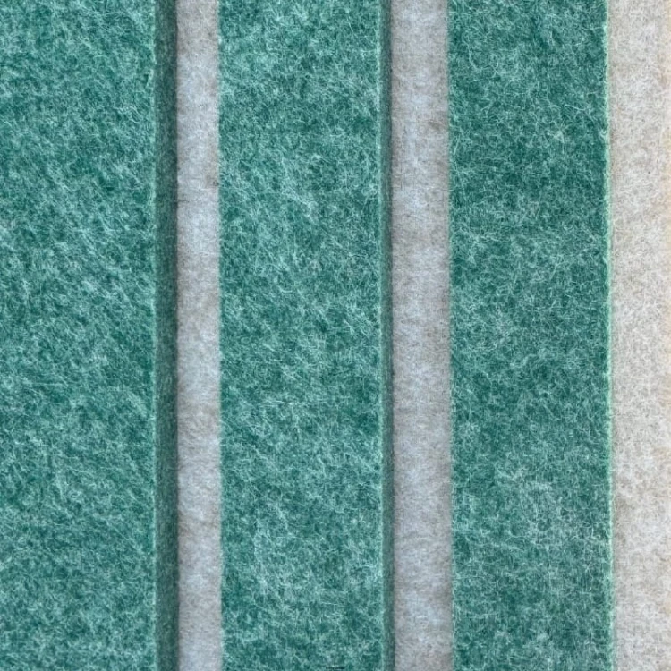 Produkt: Próbka lamele akustyczne, Podkład: Papyrus. Lamel: Basilico