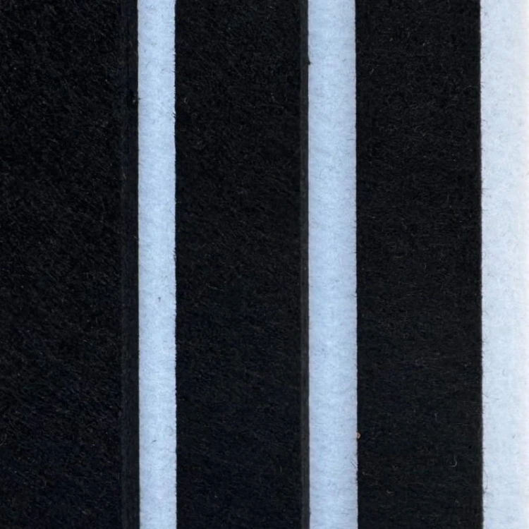 Produkt: Próbka lamele akustyczne, Podkład: White. Lamel: Black