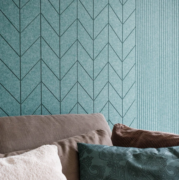 Produkt: Panel akustyczny, Frez: Jodełka, Kolor: Basilico