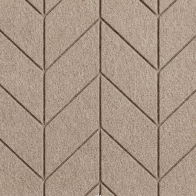 Produkt: Panel akustyczny, Frez: Jodełka, Kolor: Cappuccino