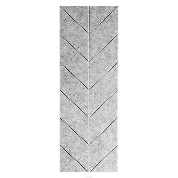 Produkt: Panel akustyczny, Frez: Jodełka, Kolor: Ciment